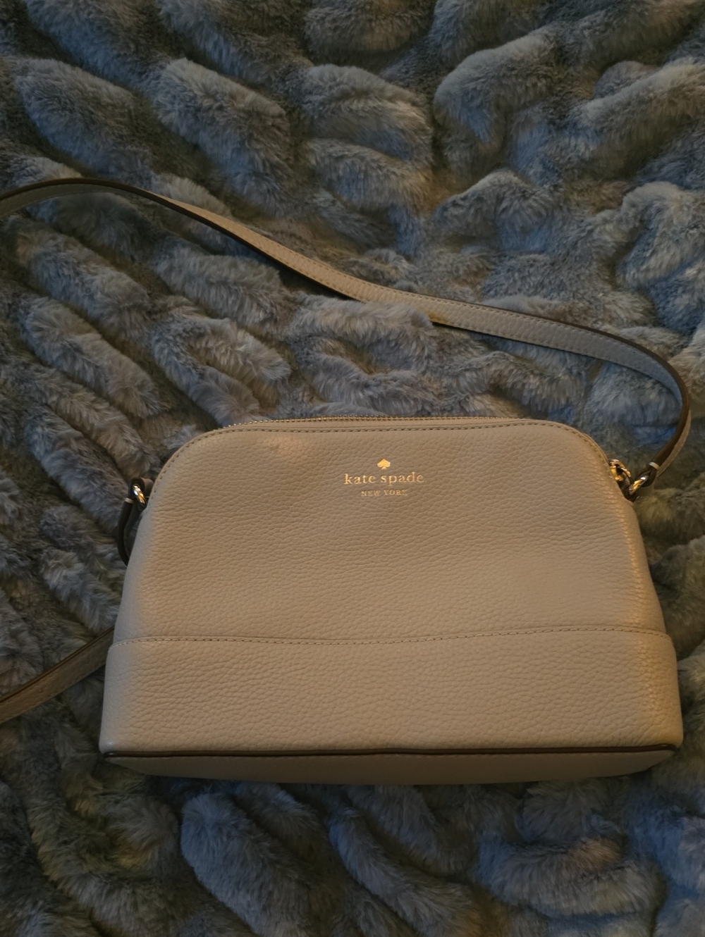 Kate Spade Southport Pebbled Leather Crossbody Bag - Pastel Blue